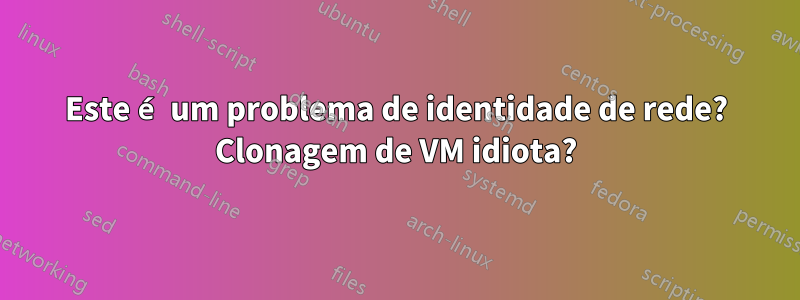 Este é um problema de identidade de rede? Clonagem de VM idiota?