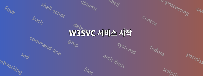 W3SVC 서비스 시작