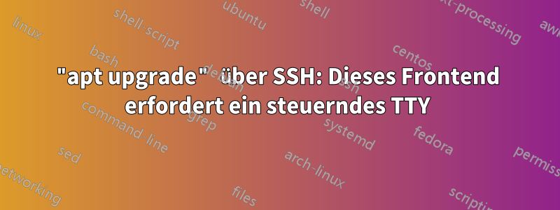 "apt upgrade" über SSH: Dieses Frontend erfordert ein steuerndes TTY