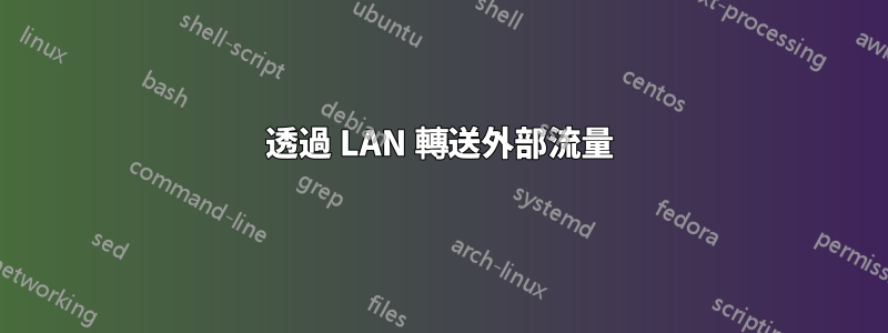 透過 LAN 轉送外部流量