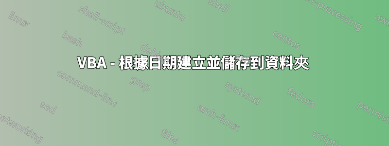VBA - 根據日期建立並儲存到資料夾