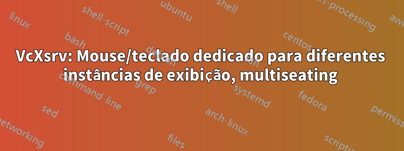 VcXsrv: Mouse/teclado dedicado para diferentes instâncias de exibição, multiseating