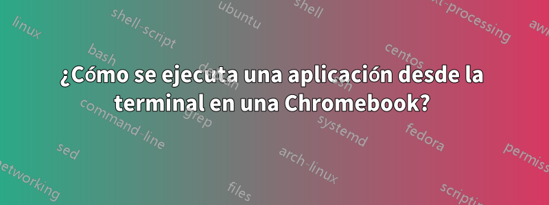 ¿Cómo se ejecuta una aplicación desde la terminal en una Chromebook?