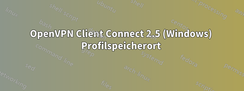 OpenVPN Client Connect 2.5 (Windows) Profilspeicherort