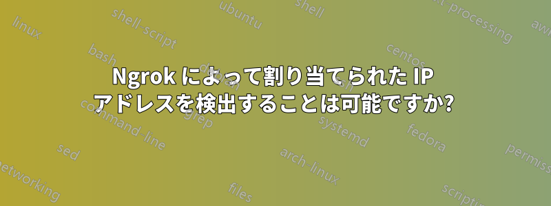 Ngrok によって割り当てられた IP アドレスを検出することは可能ですか?