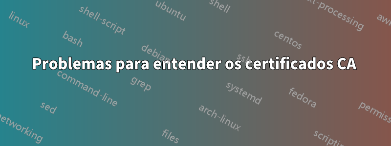 Problemas para entender os certificados CA