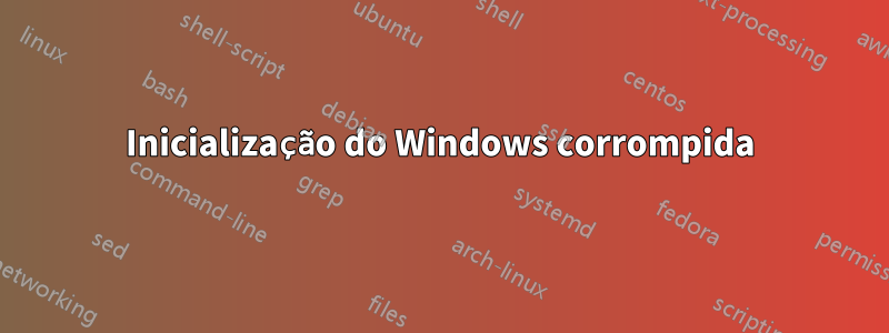 Inicialização do Windows corrompida