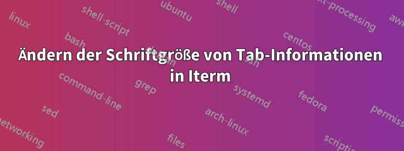 Ändern der Schriftgröße von Tab-Informationen in Iterm
