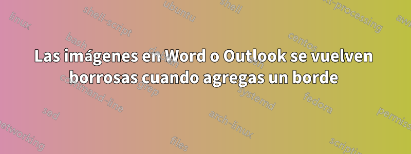 Las imágenes en Word o Outlook se vuelven borrosas cuando agregas un borde