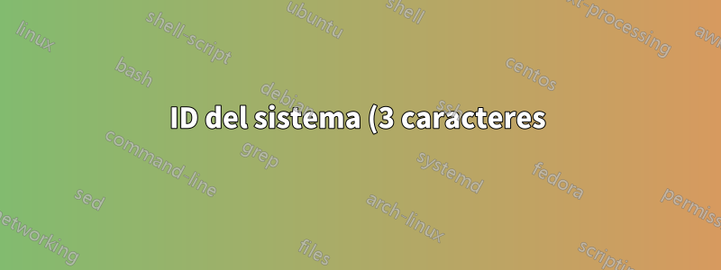 ID del sistema (3 caracteres) de Windows Server 2016: para generar la clave de licencia de SAP