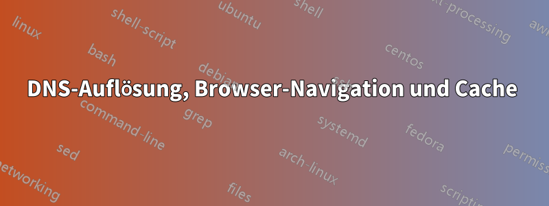 DNS-Auflösung, Browser-Navigation und Cache