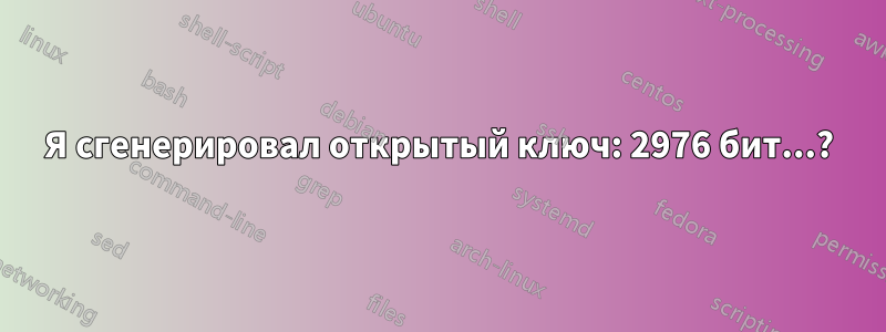 Я сгенерировал открытый ключ: 2976 бит...?