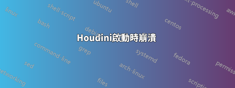 Houdini啟動時崩潰