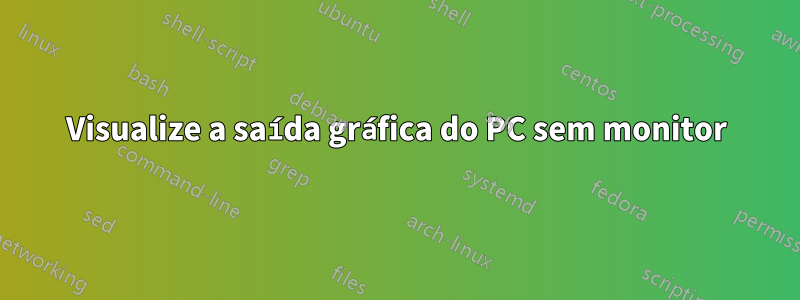 Visualize a saída gráfica do PC sem monitor