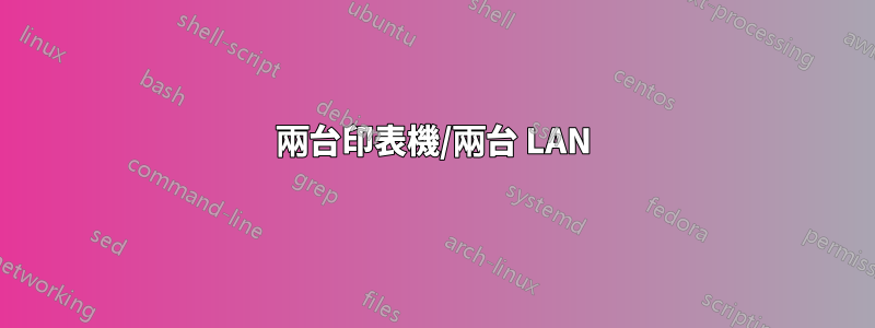 兩台印表機/兩台 LAN