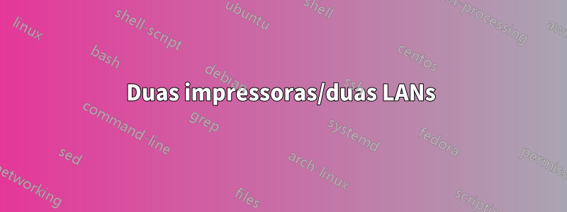 Duas impressoras/duas LANs