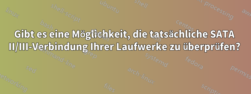 Gibt es eine Möglichkeit, die tatsächliche SATA II/III-Verbindung Ihrer Laufwerke zu überprüfen?