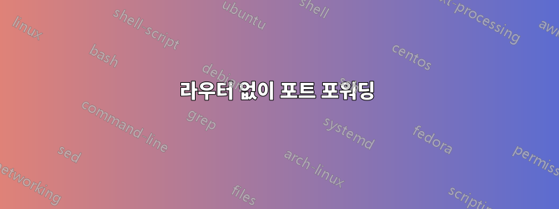 라우터 없이 포트 포워딩