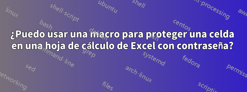 ¿Puedo usar una macro para proteger una celda en una hoja de cálculo de Excel con contraseña?