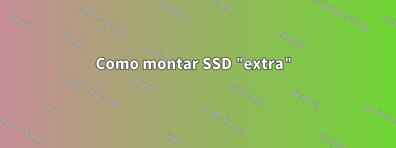 Como montar SSD "extra"