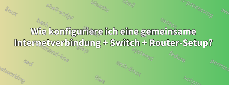 Wie konfiguriere ich eine gemeinsame Internetverbindung + Switch + Router-Setup?