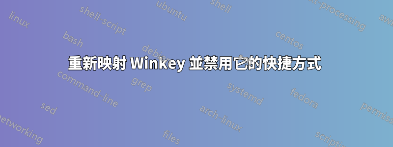 重新映射 Winkey 並禁用它的快捷方式