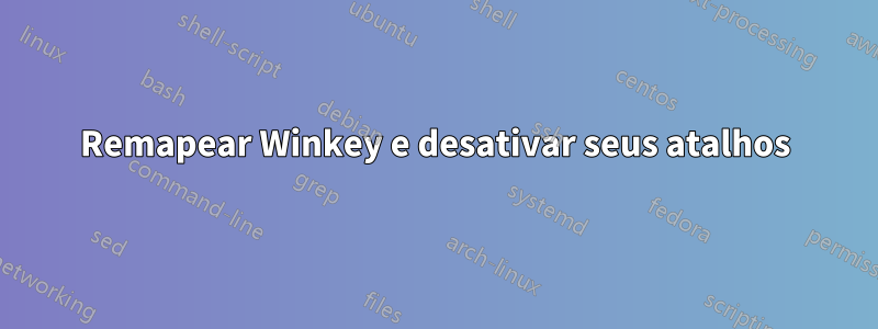 Remapear Winkey e desativar seus atalhos