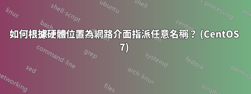 如何根據硬體位置為網路介面指派任意名稱？ (CentOS 7)