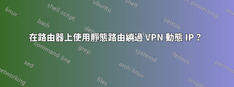 在路由器上使用靜態路由繞過 VPN 動態 IP？