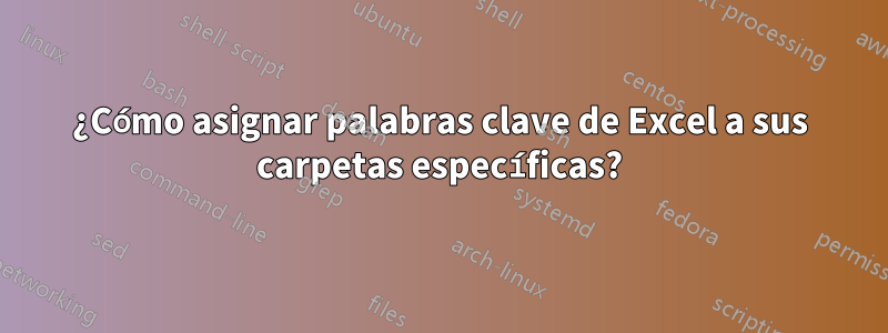 ¿Cómo asignar palabras clave de Excel a sus carpetas específicas?