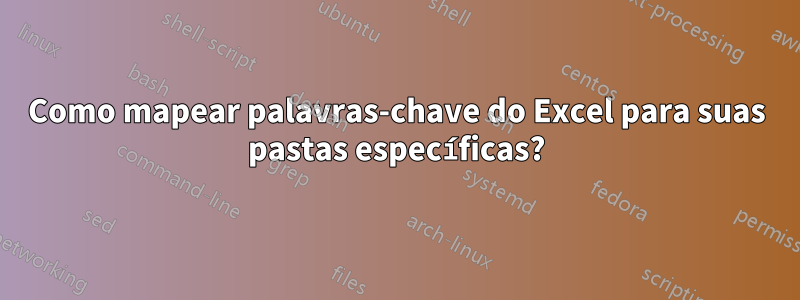 Como mapear palavras-chave do Excel para suas pastas específicas?