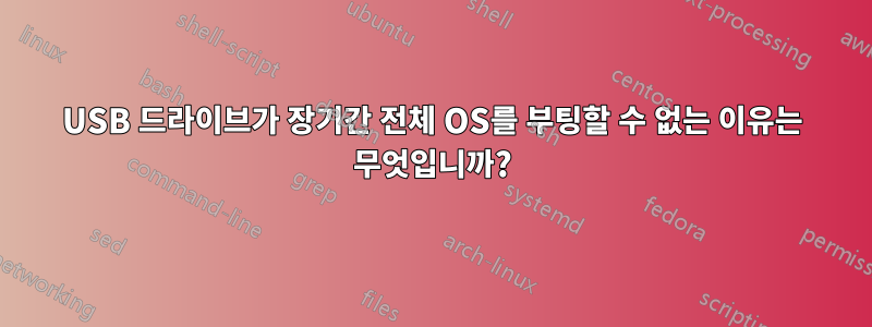 USB 드라이브가 장기간 전체 OS를 부팅할 수 없는 이유는 무엇입니까?