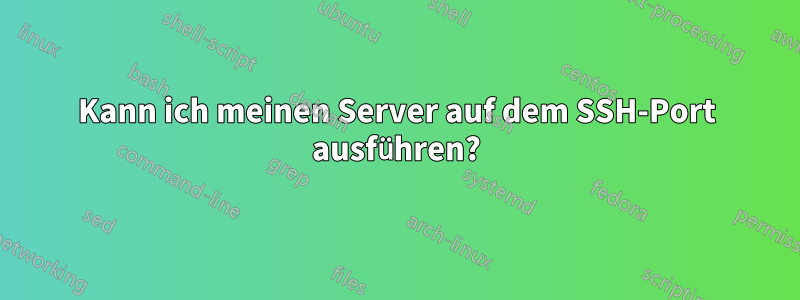 Kann ich meinen Server auf dem SSH-Port ausführen?