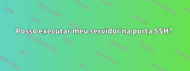 Posso executar meu servidor na porta SSH?