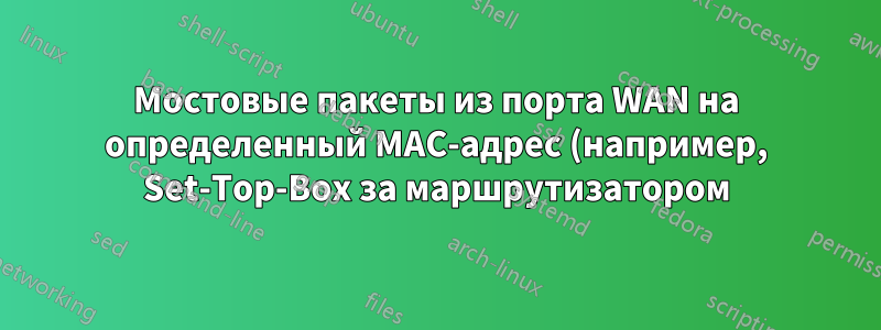 Мостовые пакеты из порта WAN на определенный MAC-адрес (например, Set-Top-Box за маршрутизатором)