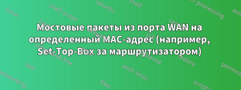 Мостовые пакеты из порта WAN на определенный MAC-адрес (например, Set-Top-Box за маршрутизатором)