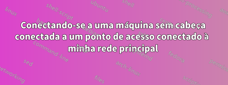 Conectando-se a uma máquina sem cabeça conectada a um ponto de acesso conectado à minha rede principal