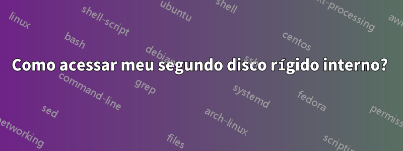 Como acessar meu segundo disco rígido interno?