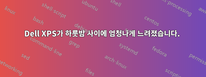 Dell XPS가 하룻밤 사이에 엄청나게 느려졌습니다.