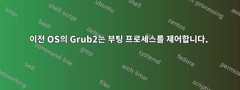 이전 OS의 Grub2는 부팅 프로세스를 제어합니다.