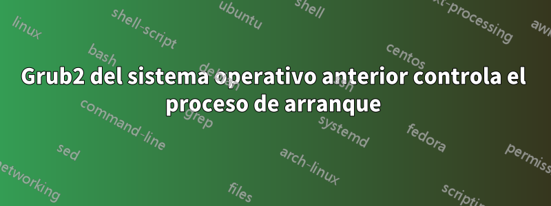 Grub2 del sistema operativo anterior controla el proceso de arranque