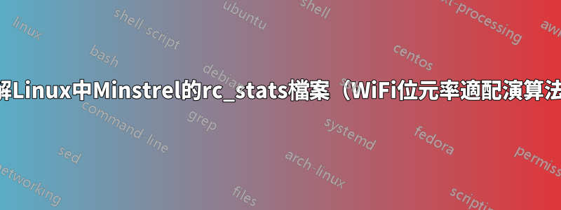 了解Linux中Minstrel的rc_stats檔案（WiFi位元率適配演算法）