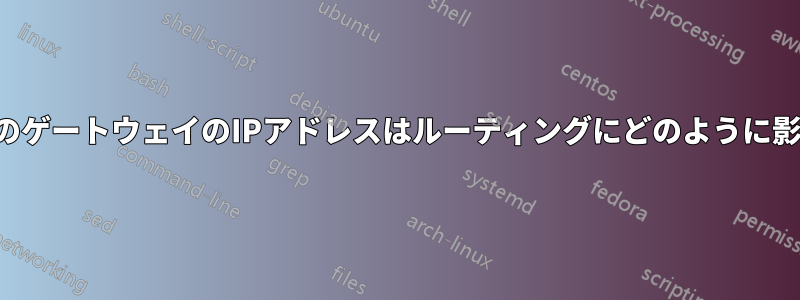 静的ルートのゲートウェイのIPアドレスはルーティングにどのように影響しますか