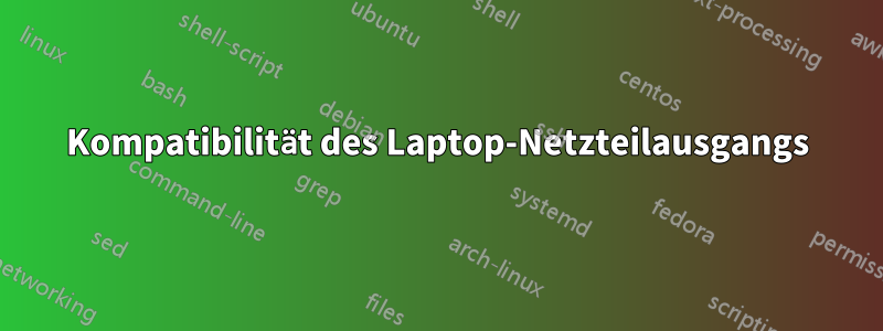 Kompatibilität des Laptop-Netzteilausgangs