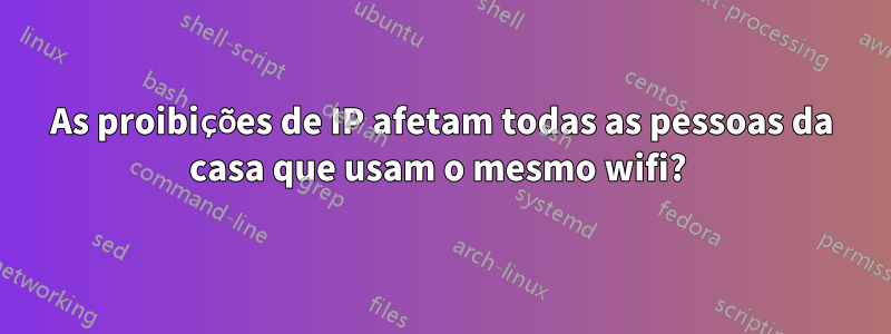 As proibições de IP afetam todas as pessoas da casa que usam o mesmo wifi? 