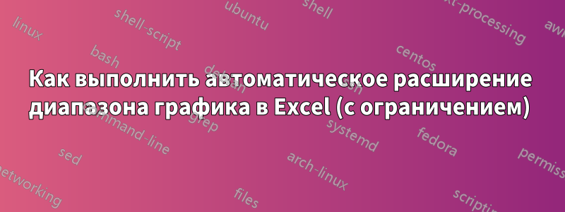 Как выполнить автоматическое расширение диапазона графика в Excel (с ограничением)