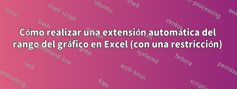 Cómo realizar una extensión automática del rango del gráfico en Excel (con una restricción)