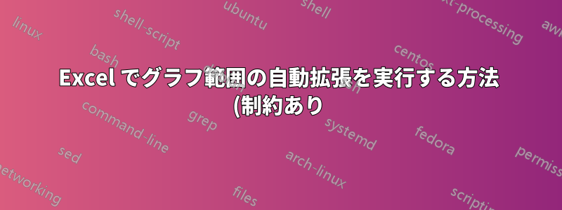 Excel でグラフ範囲の自動拡張を実行する方法 (制約あり)