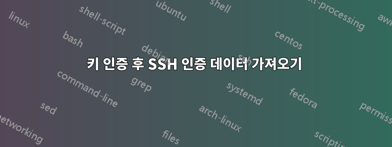 키 인증 후 SSH 인증 데이터 가져오기