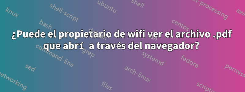 ¿Puede el propietario de wifi ver el archivo .pdf que abrí a través del navegador?